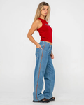 FLIP MOMMY LOW RISE WIDE LEG DENIM JEAN