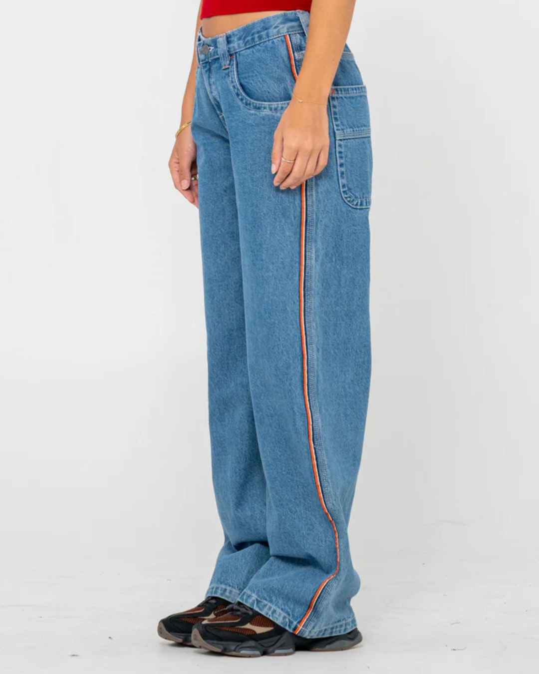 FLIP MOMMY LOW RISE WIDE LEG DENIM JEAN