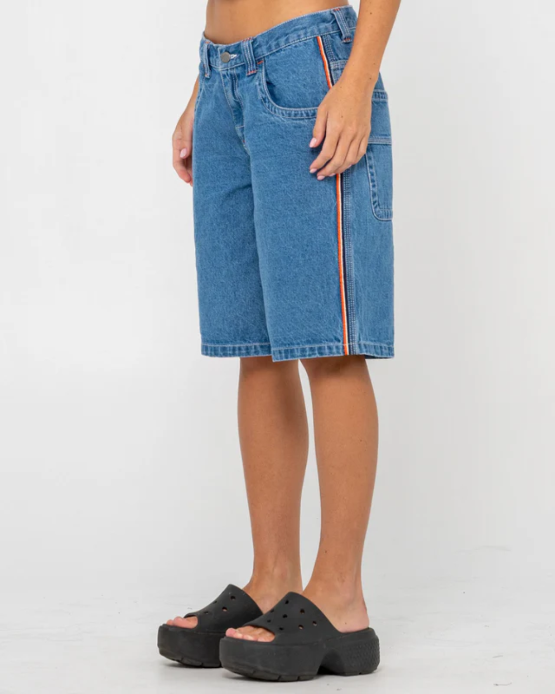 FLIP MOMMY LOW RISE WIDE LEG DENIM JORT