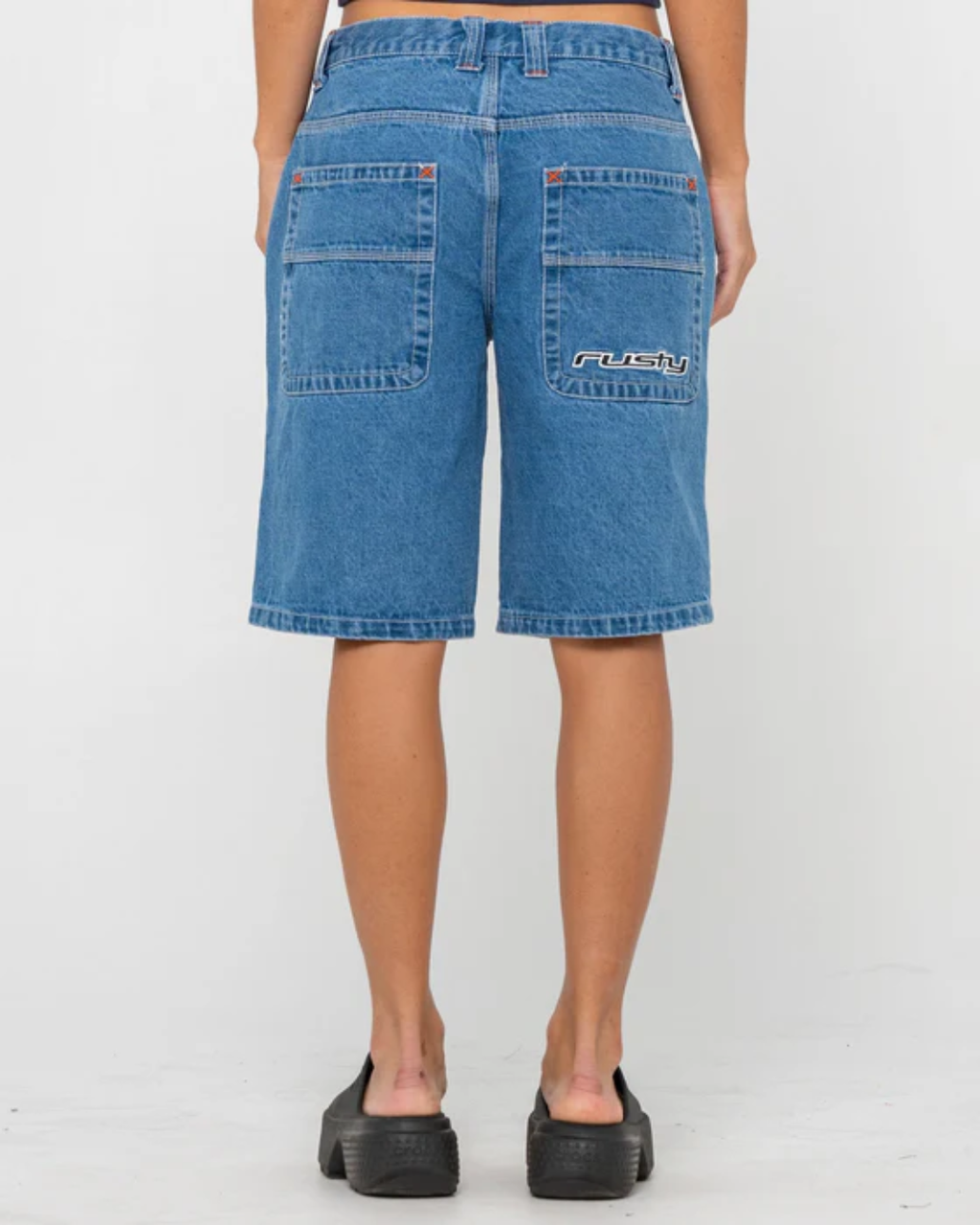 FLIP MOMMY LOW RISE WIDE LEG DENIM JORT
