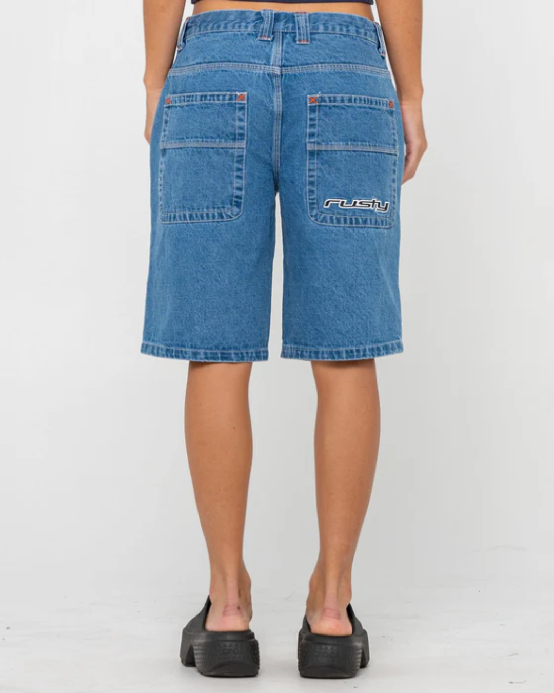 FLIP MOMMY LOW RISE WIDE LEG DENIM JORT
