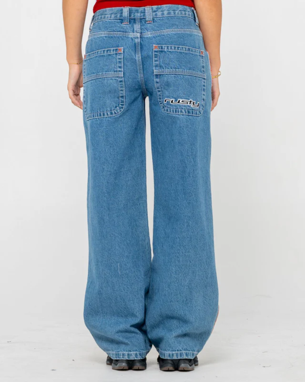 FLIP MOMMY LOW RISE WIDE LEG DENIM JEAN