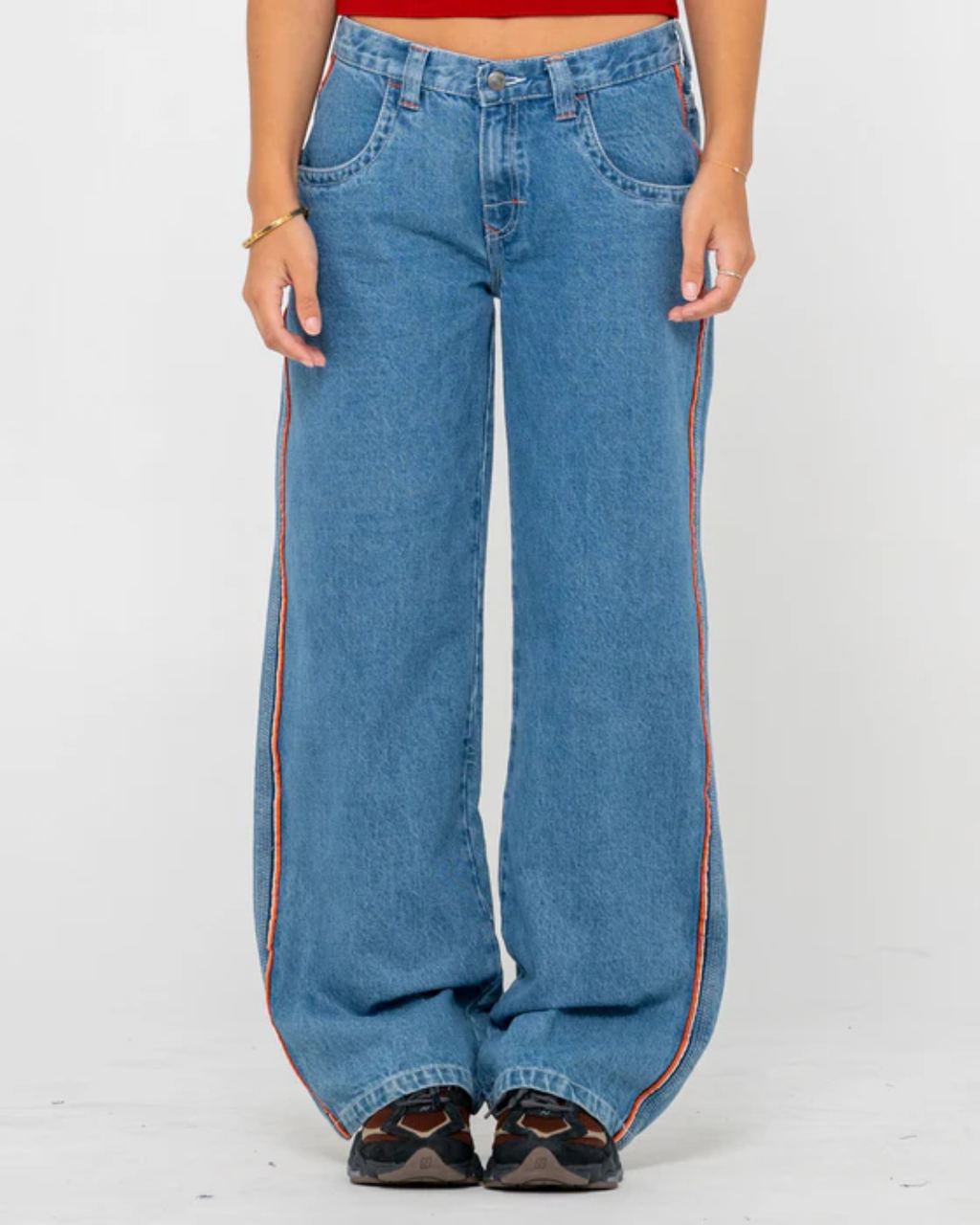 FLIP MOMMY LOW RISE WIDE LEG DENIM JEAN