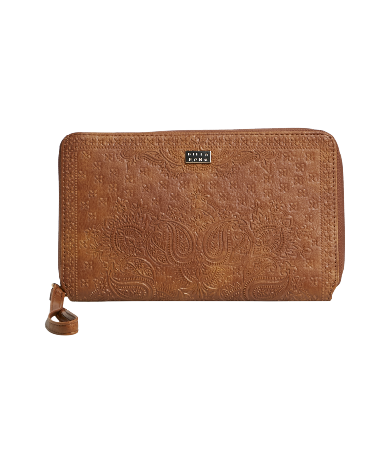 BANDANA MANDALA TRAVEL WALLET -  TAN