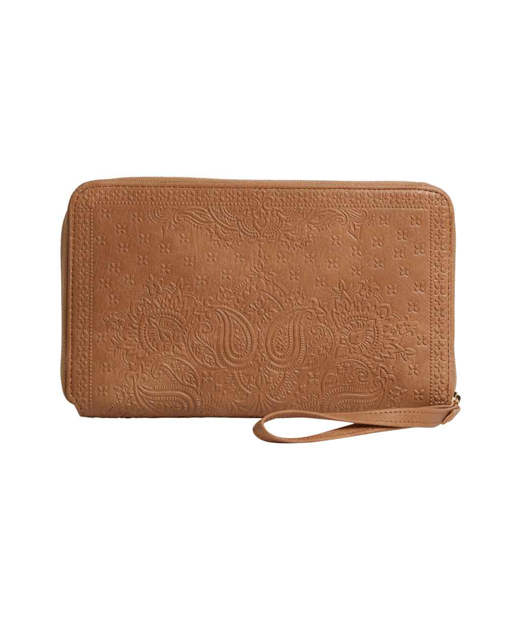 BANDANA MANDALA TRAVEL WALLET - LIGHT TAN