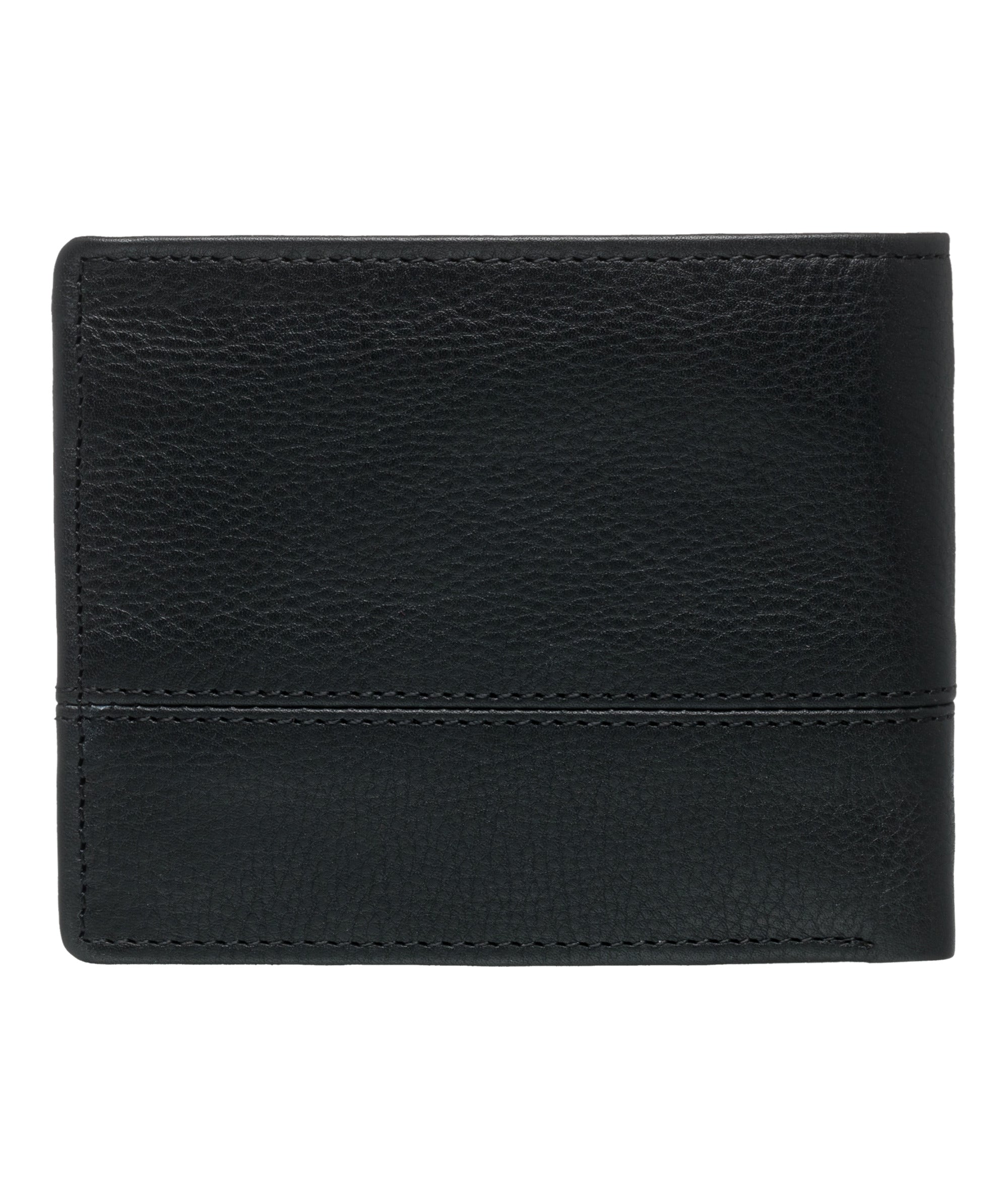 DIMENSION 2IN1 LEATHER WALLET - BLACK