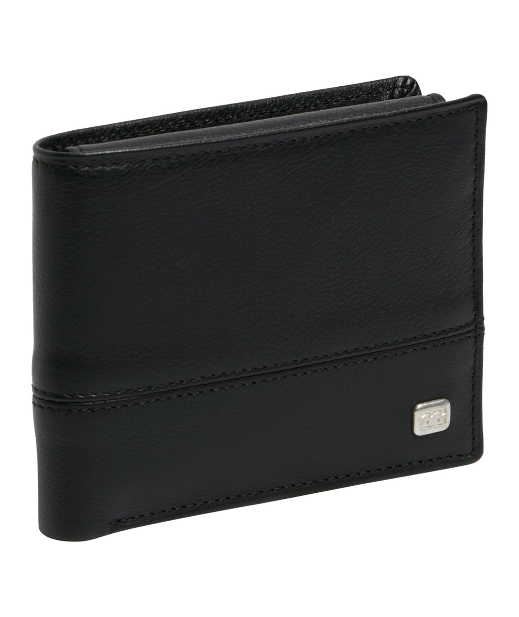 DIMENSION 2IN1 LEATHER WALLET - BLACK