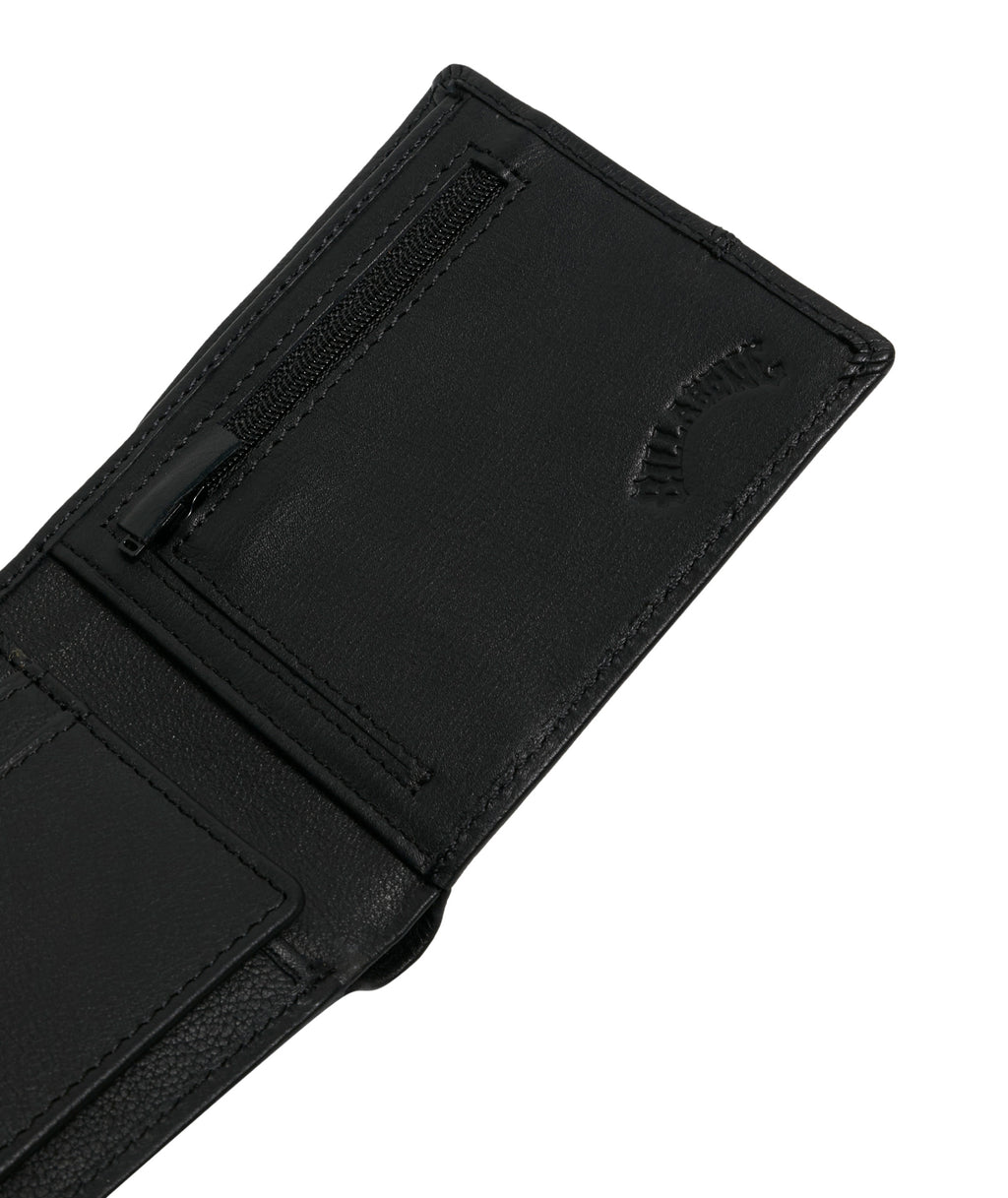 DIMENSION 2IN1 LEATHER WALLET - BLACK