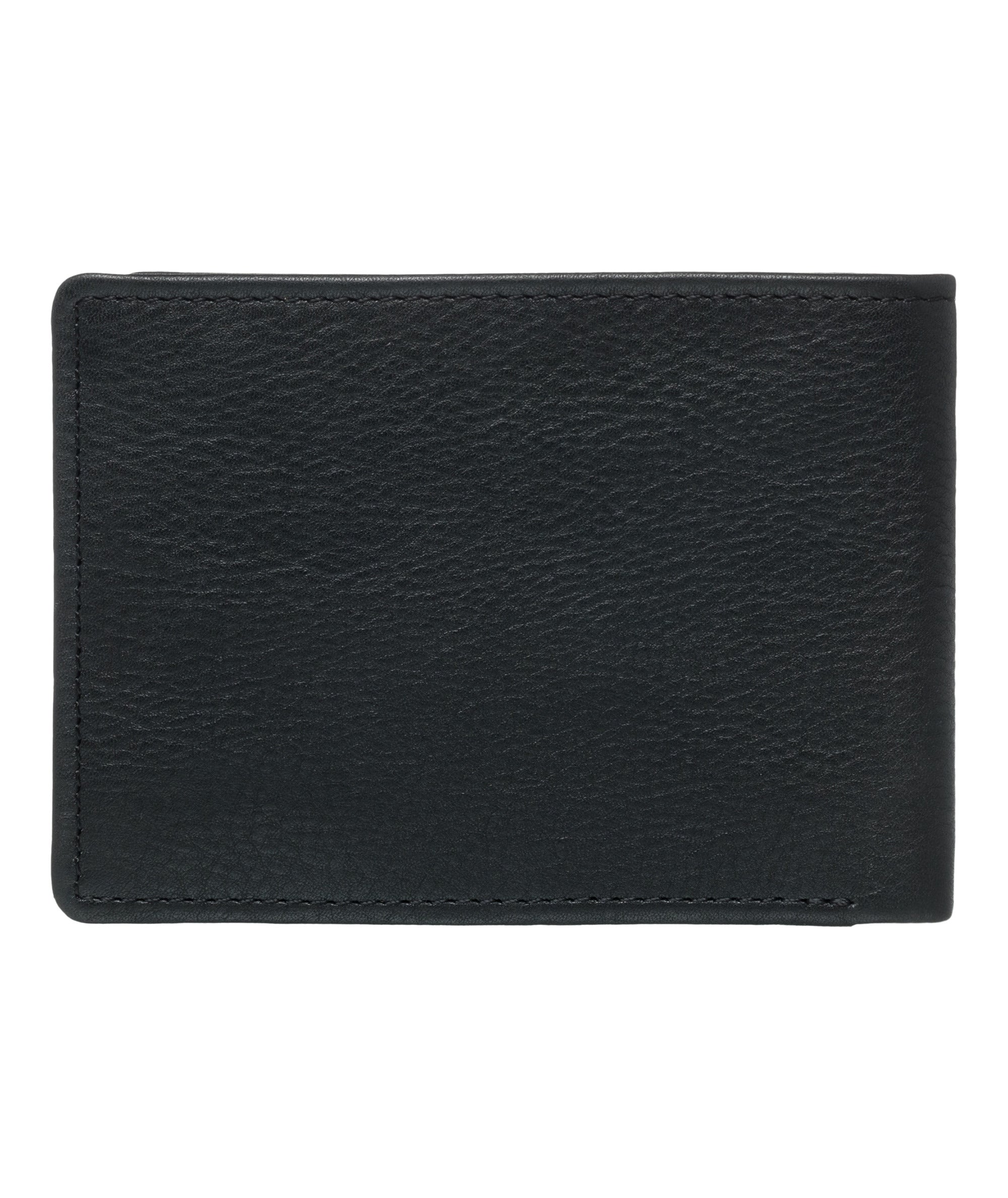 SLIM STASHIE LEATHER WALLET BLACK GRAIN