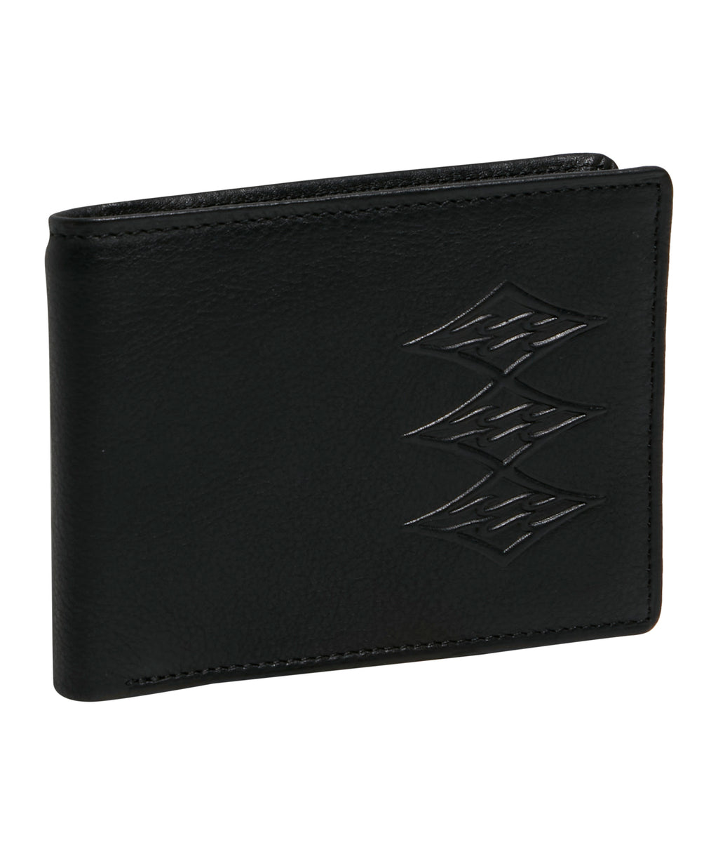 SLIM STASHIE LEATHER WALLET BLACK GRAIN