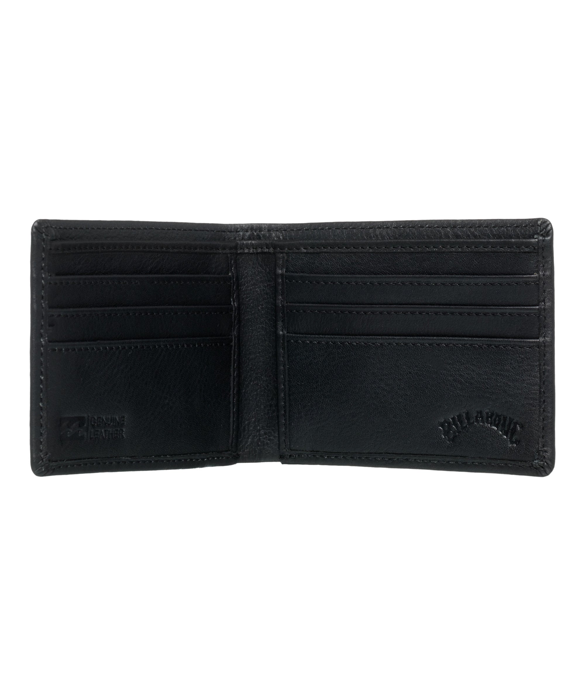 SLIM STASHIE LEATHER WALLET BLACK GRAIN