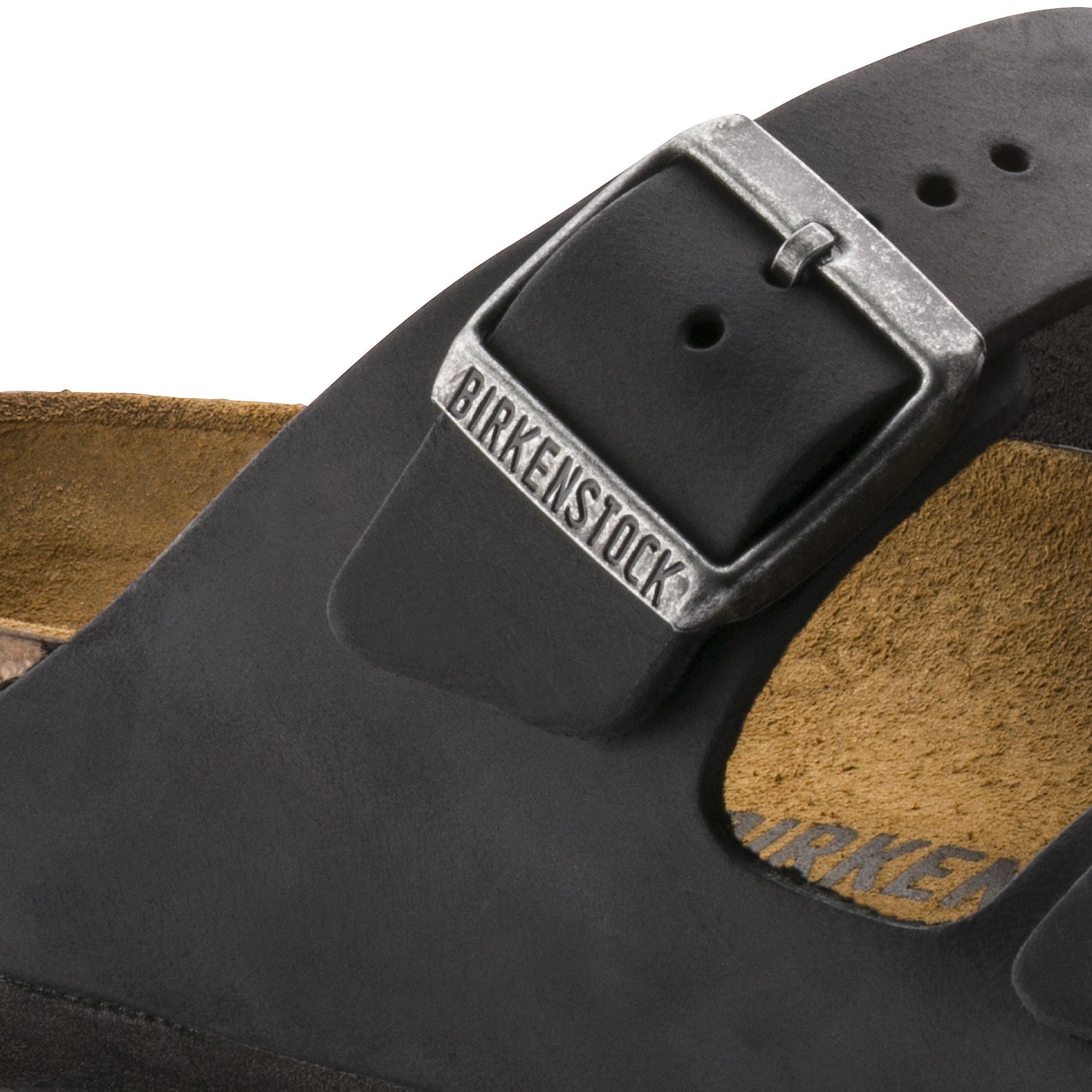 ARIZONA BLACK OILED LEATHER NARROW