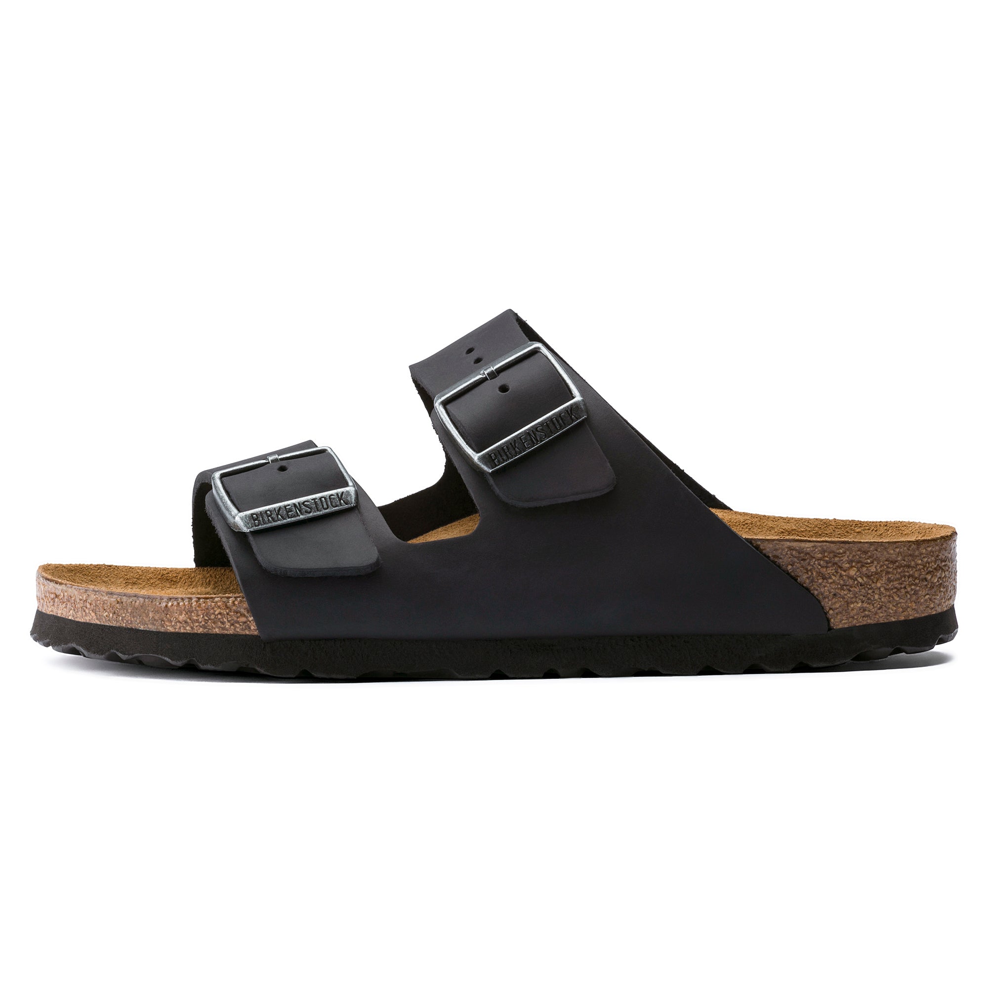 ARIZONA BLACK OILED LEATHER NARROW